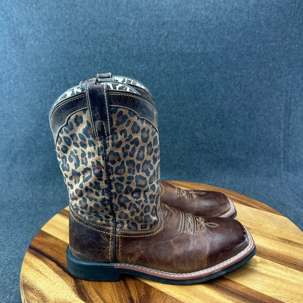 Dan Post Children's Makucha Cheetah Tan Multi-Color Boots DPC3951 Sz 4.5D